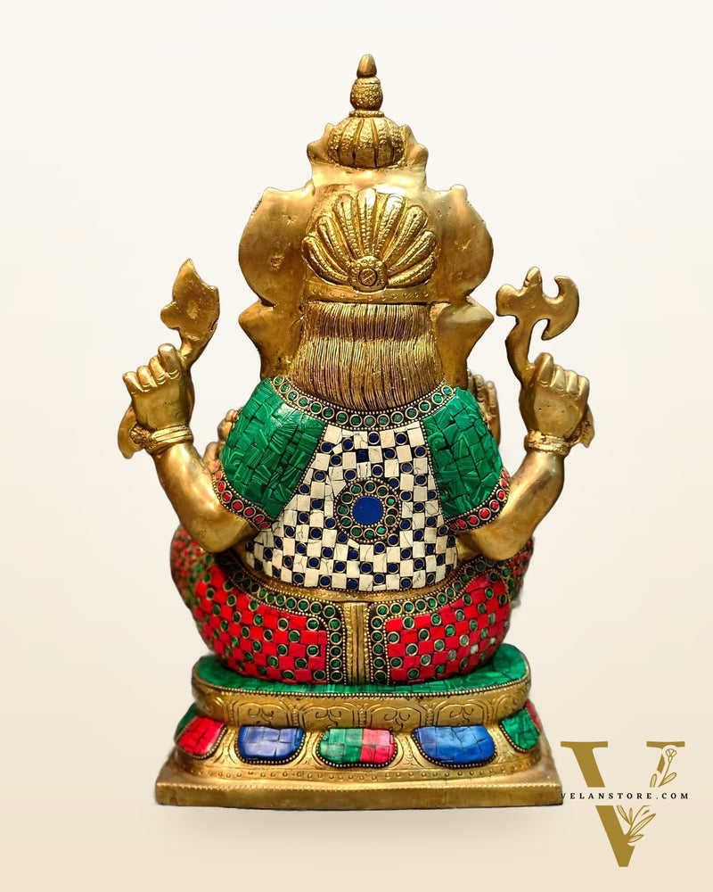 Ganesh Brass statue 16 inch multicolour
