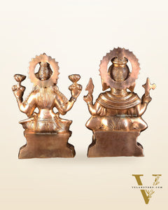 Ganesh Lakshmi Brass Idol Pair 18 inch