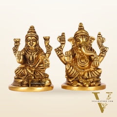 Ganesh lakshmi superfine brass idols 3"