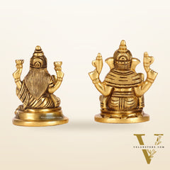 Ganesh lakshmi superfine brass idols 3"