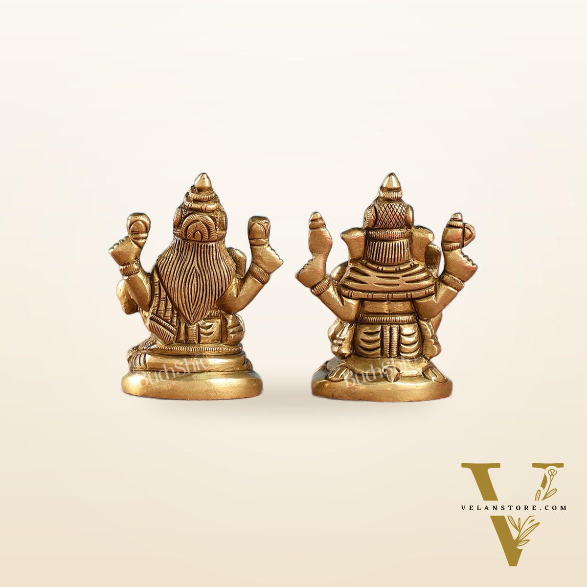 Ganesh lakshmi superfine brass idols 3"