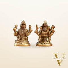 Ganesh lakshmi superfine brass idols 3"