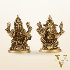 Ganesh lakshmi superfine brass idols 3"