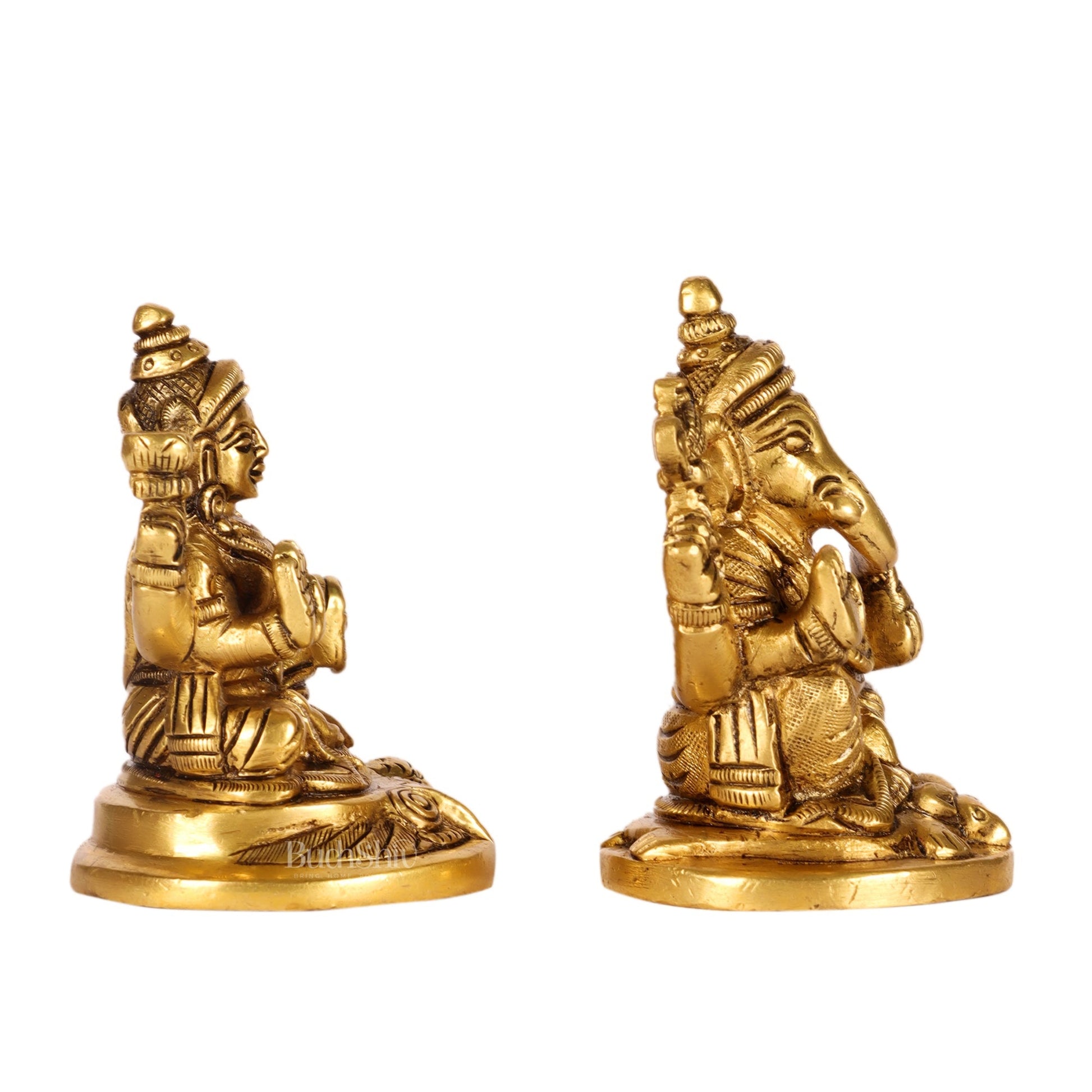 Ganesh lakshmi superfine brass idols 3"
