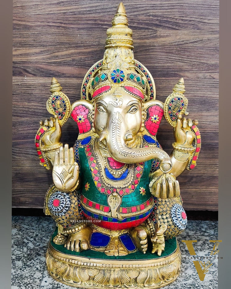 Ganesha brass idol 20 inch