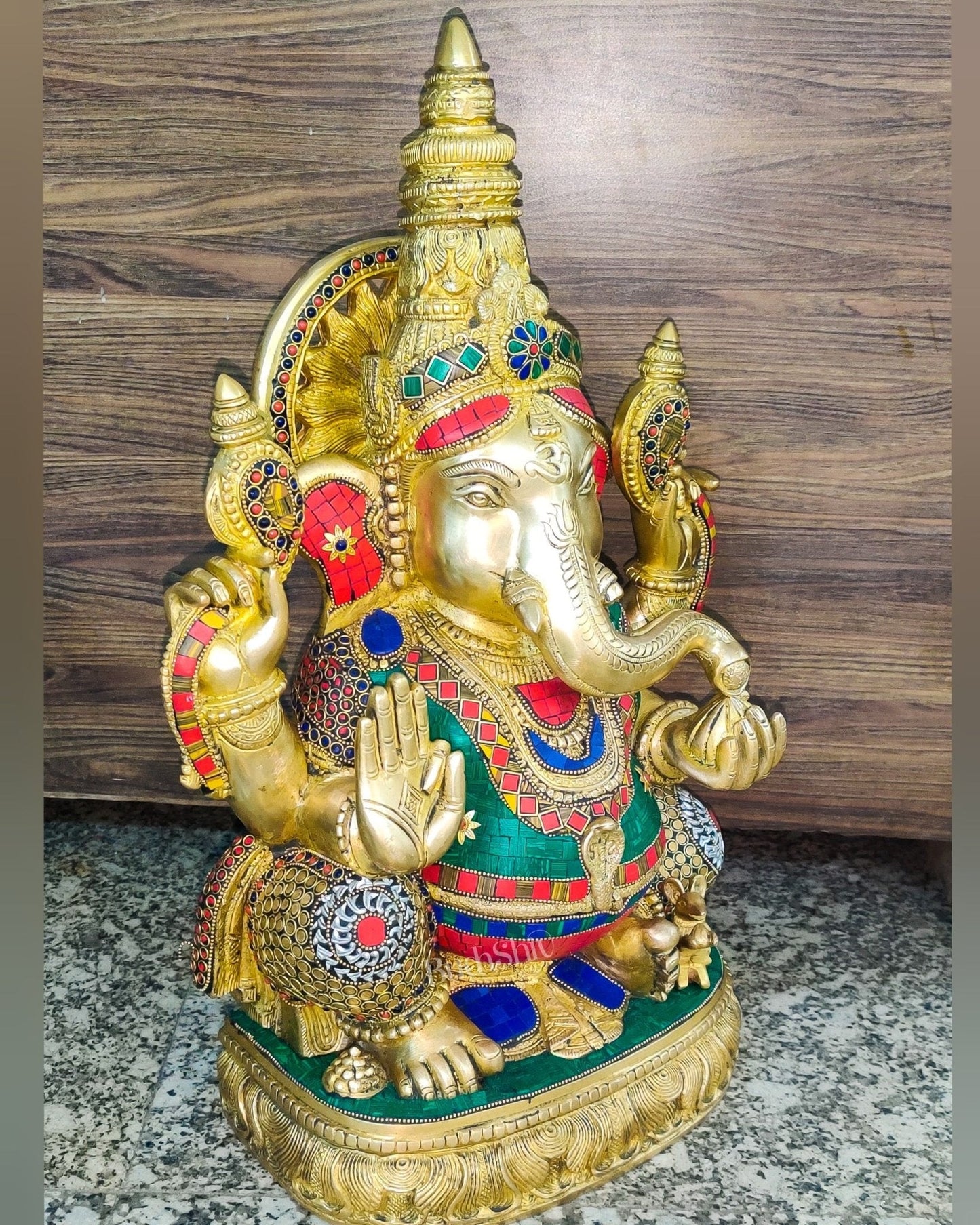 Ganesha brass idol 20 inch