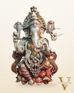 Ganesha Brass Idol 21 " Antique finish