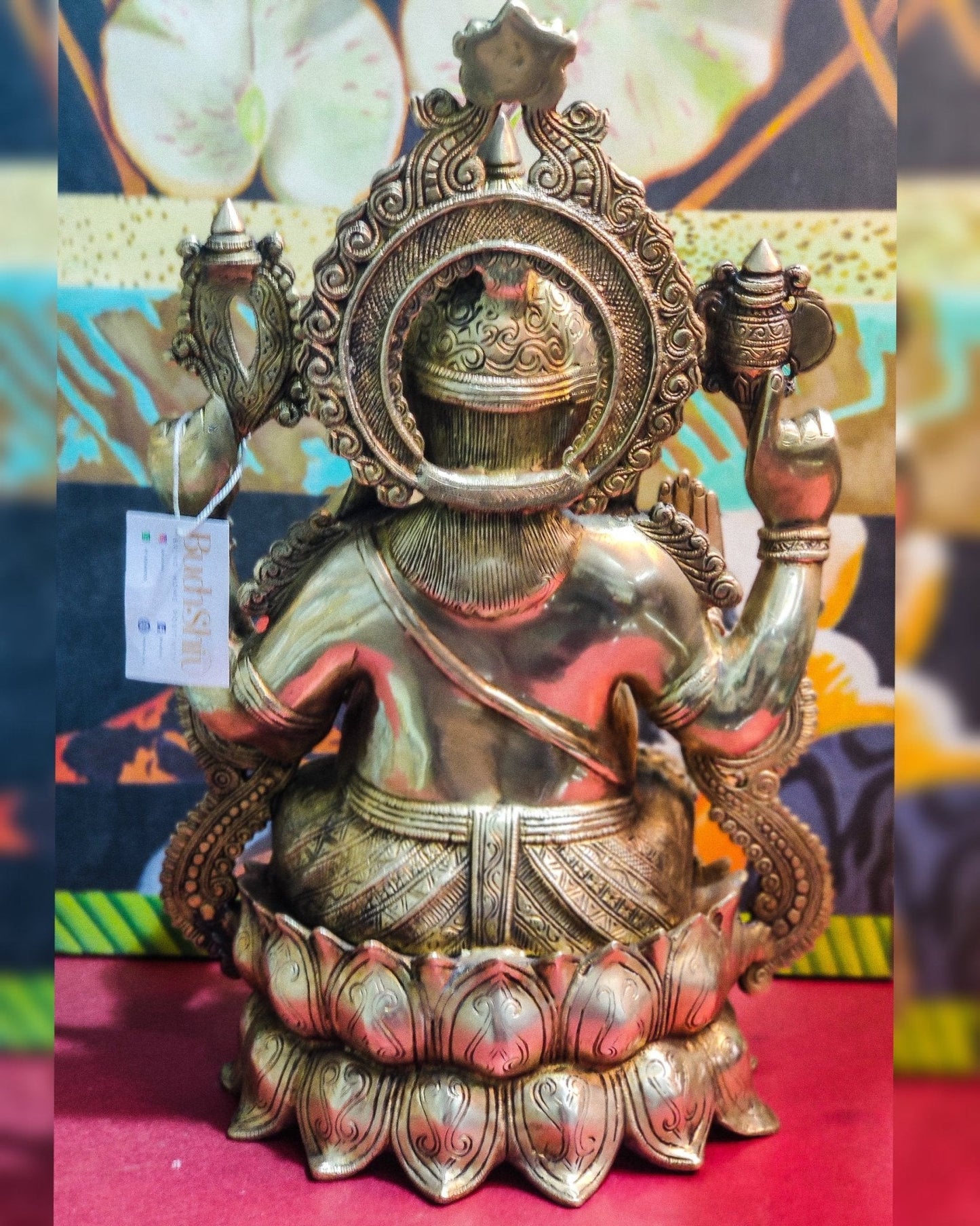 Ganesha Brass Idol 21 " Antique finish