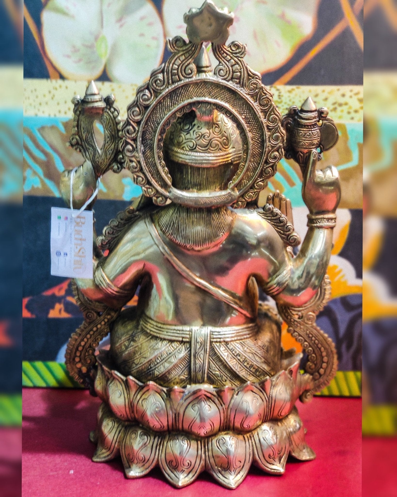 Ganesha Brass Idol 21 " Antique finish