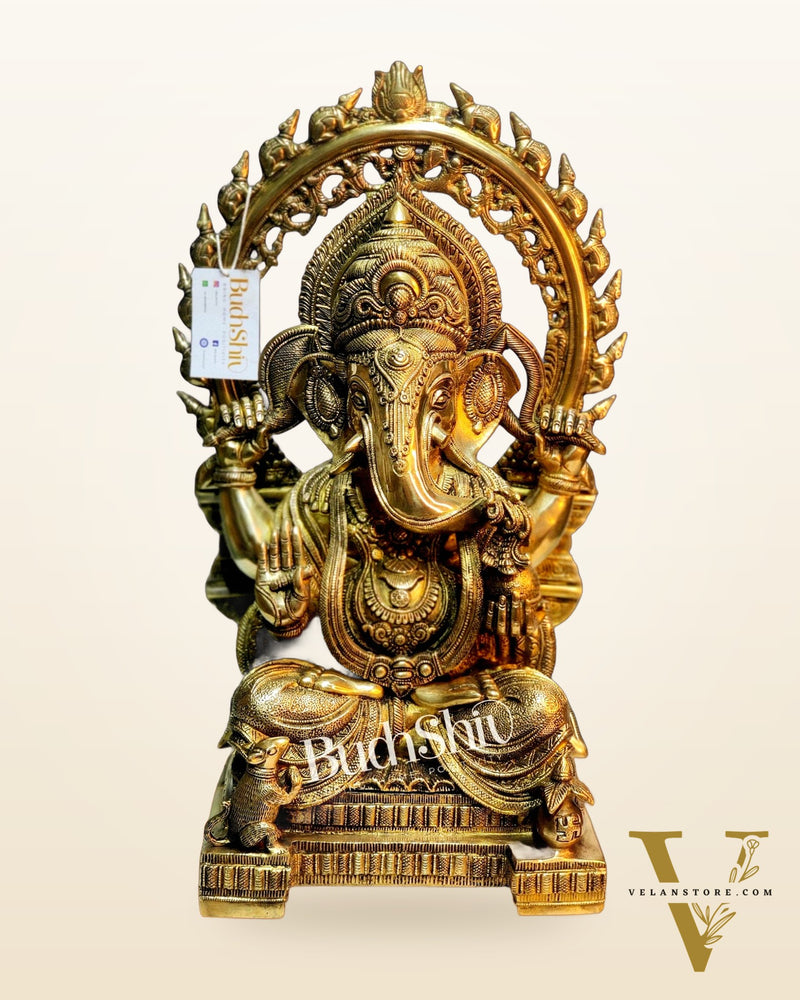 Ganesha Brass Idol 21 inch
