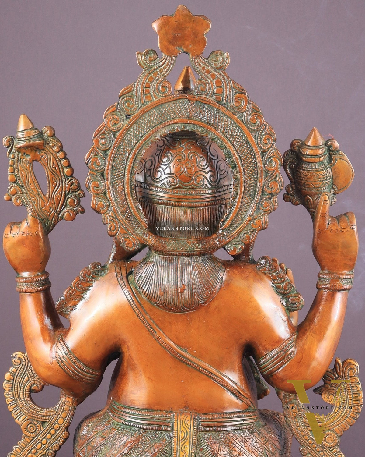 Ganesha Brass Idol 21 inches Vintage copper tone