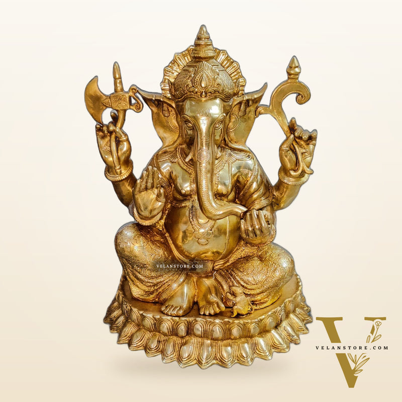 Ganesha Brass Idol 22 inch