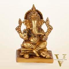 Ganesha Brass idol 5.5 inch