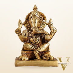 Ganesha Brass idol 5.5 inch