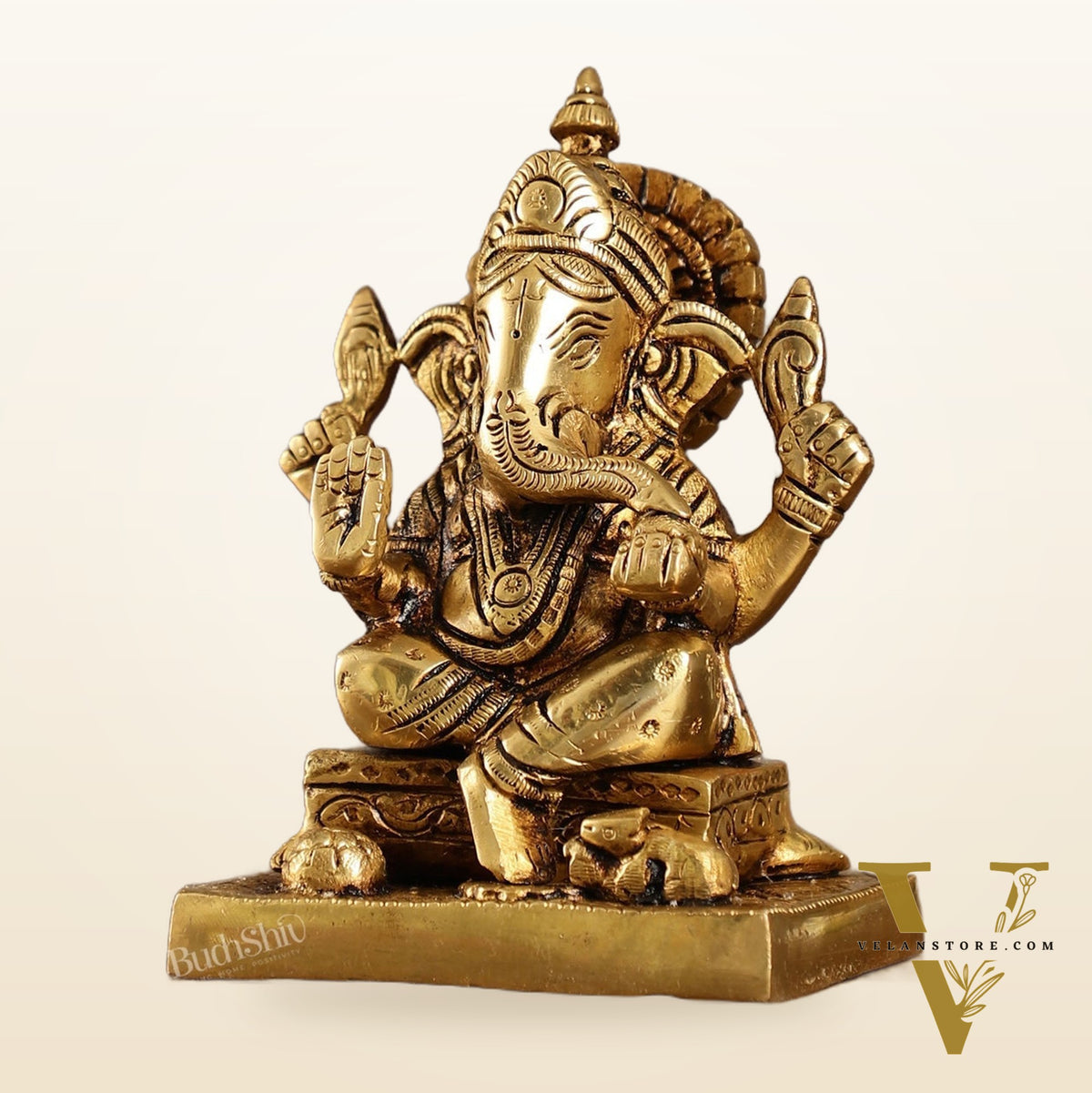Ganesha Brass idol 5.5 inch
