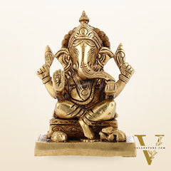 Ganesha Brass idol 5.5 inch