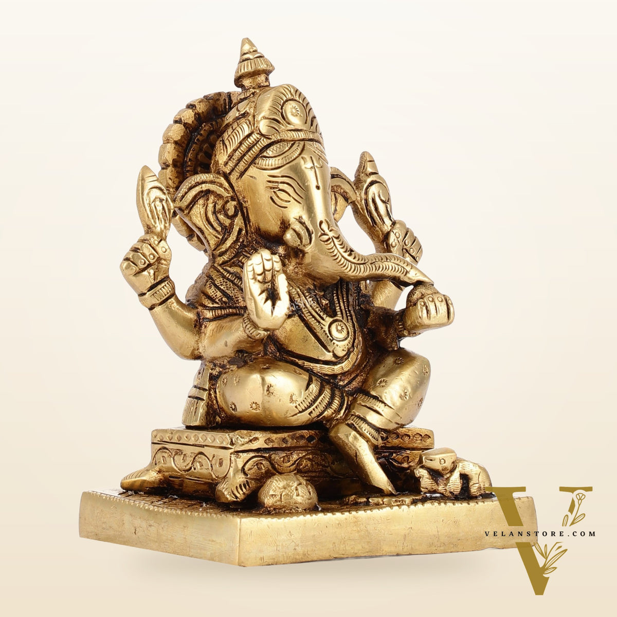 Ganesha Brass idol 5.5 inch