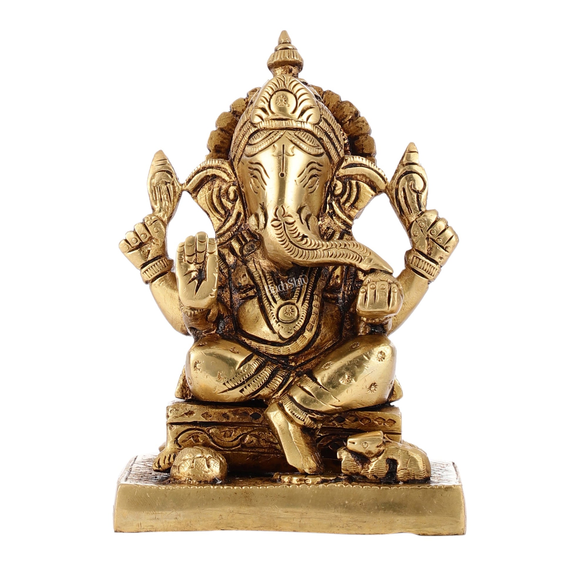 Ganesha Brass idol 5.5 inch