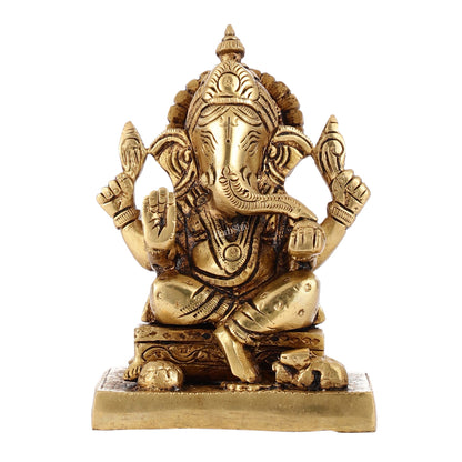 Ganesha Brass idol 5.5 inch