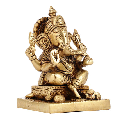 Ganesha Brass idol 5.5 inch