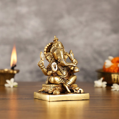 Ganesha Brass idol 5.5 inch