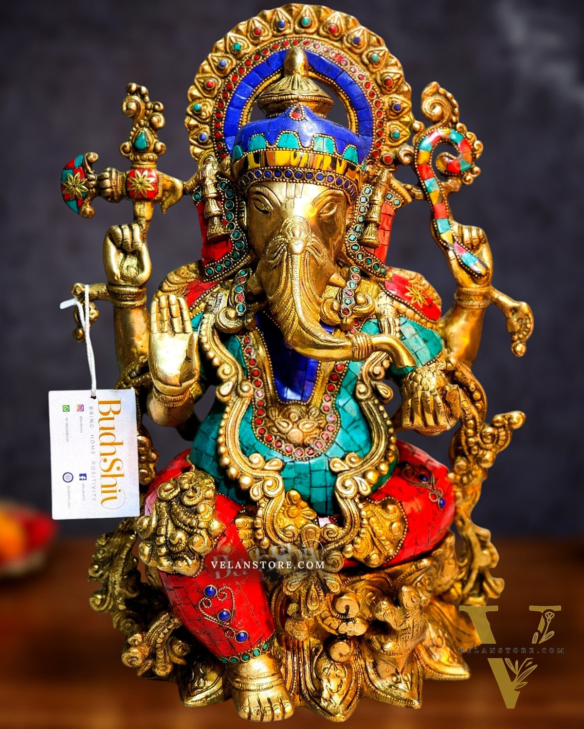 Ganesha Brass Idol Ganapati Brass Idol 16 inch
