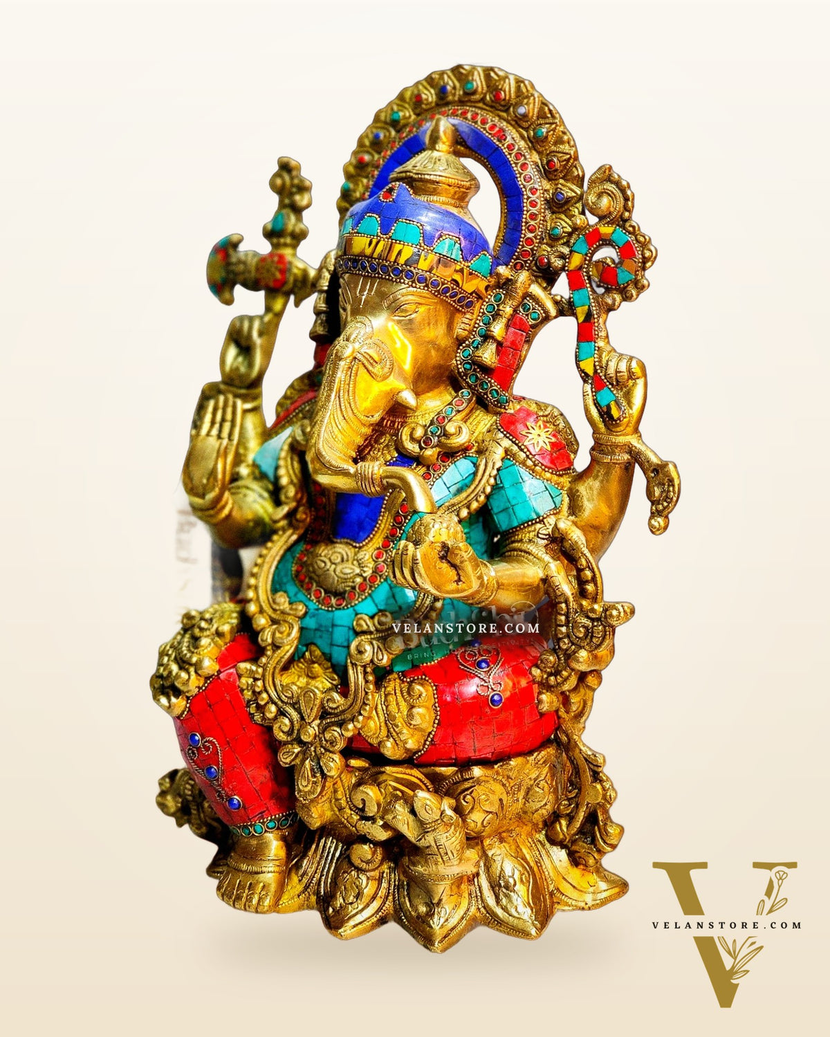 Ganesha Brass Idol Ganapati Brass Idol 16 inch