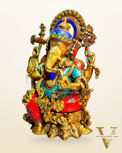 Ganesha Brass Idol Ganapati Brass Idol 16 inch