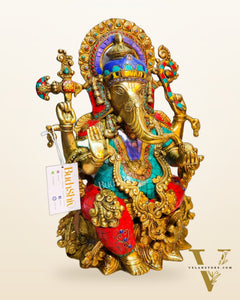 Ganesha Brass Idol Ganapati Brass Idol 16 inch