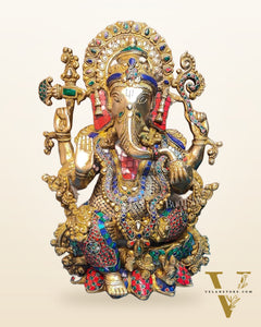 Ganesha Brass Idol Ganapati Brass Idol 16 inch