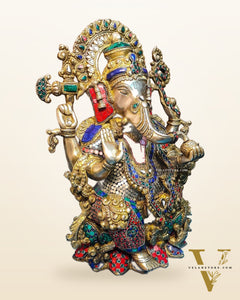 Ganesha Brass Idol Ganapati Brass Idol 16 inch