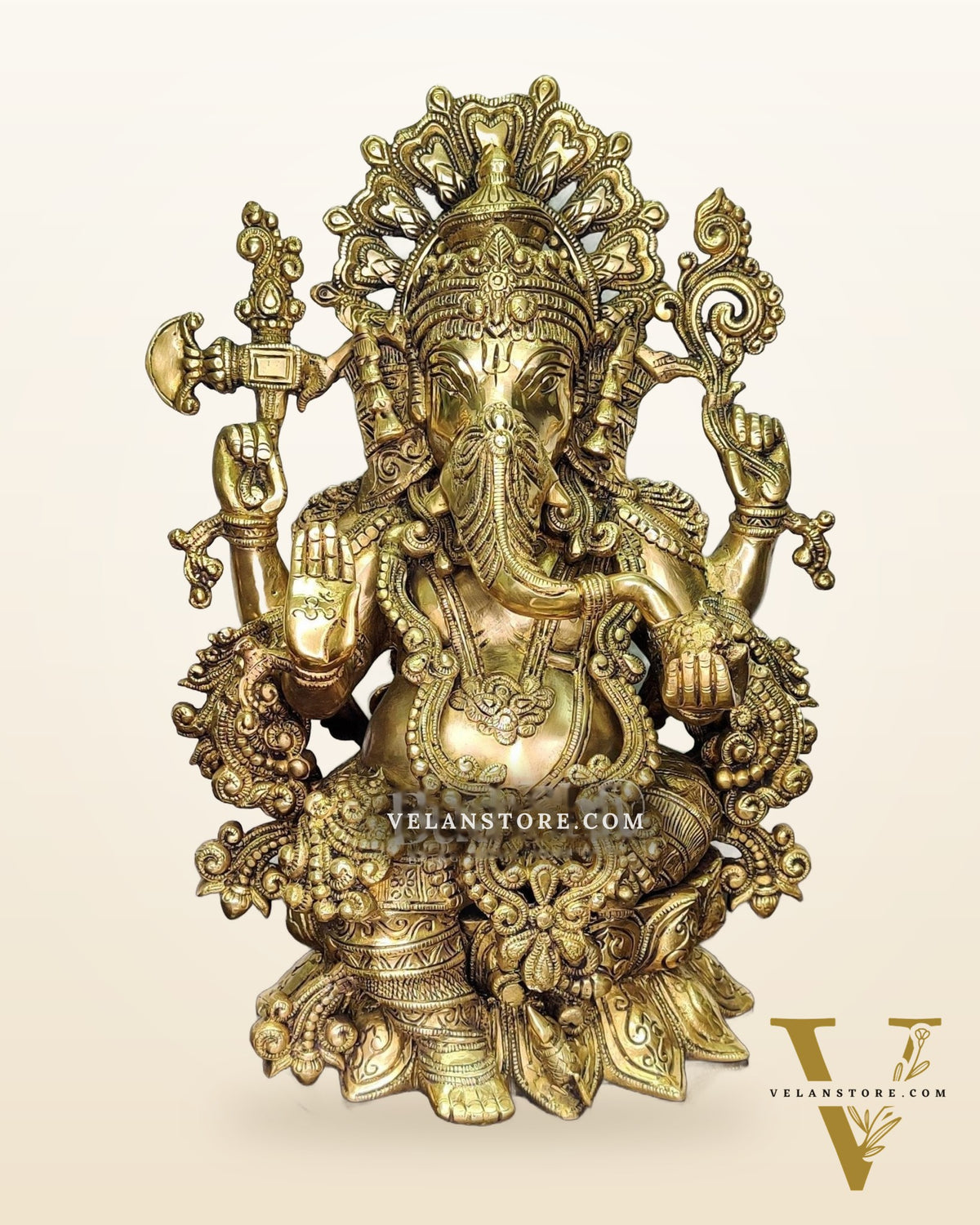 Ganesha Brass Idol Ganapati Brass Idol 16 inches