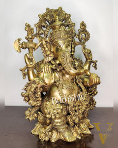 Ganesha Brass Idol Ganapati Brass Idol 16 inches