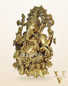 Ganesha Brass Idol Ganapati Brass Idol 16 inches