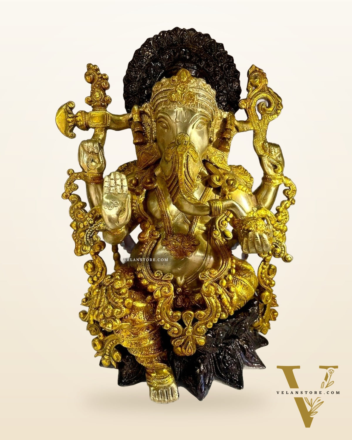 Ganesha Brass Idol Ganapati Brass Idol 16 inches