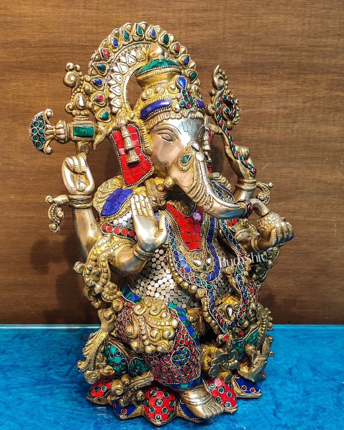Ganesha Brass Idol Ganapati Brass Idol 16 inch