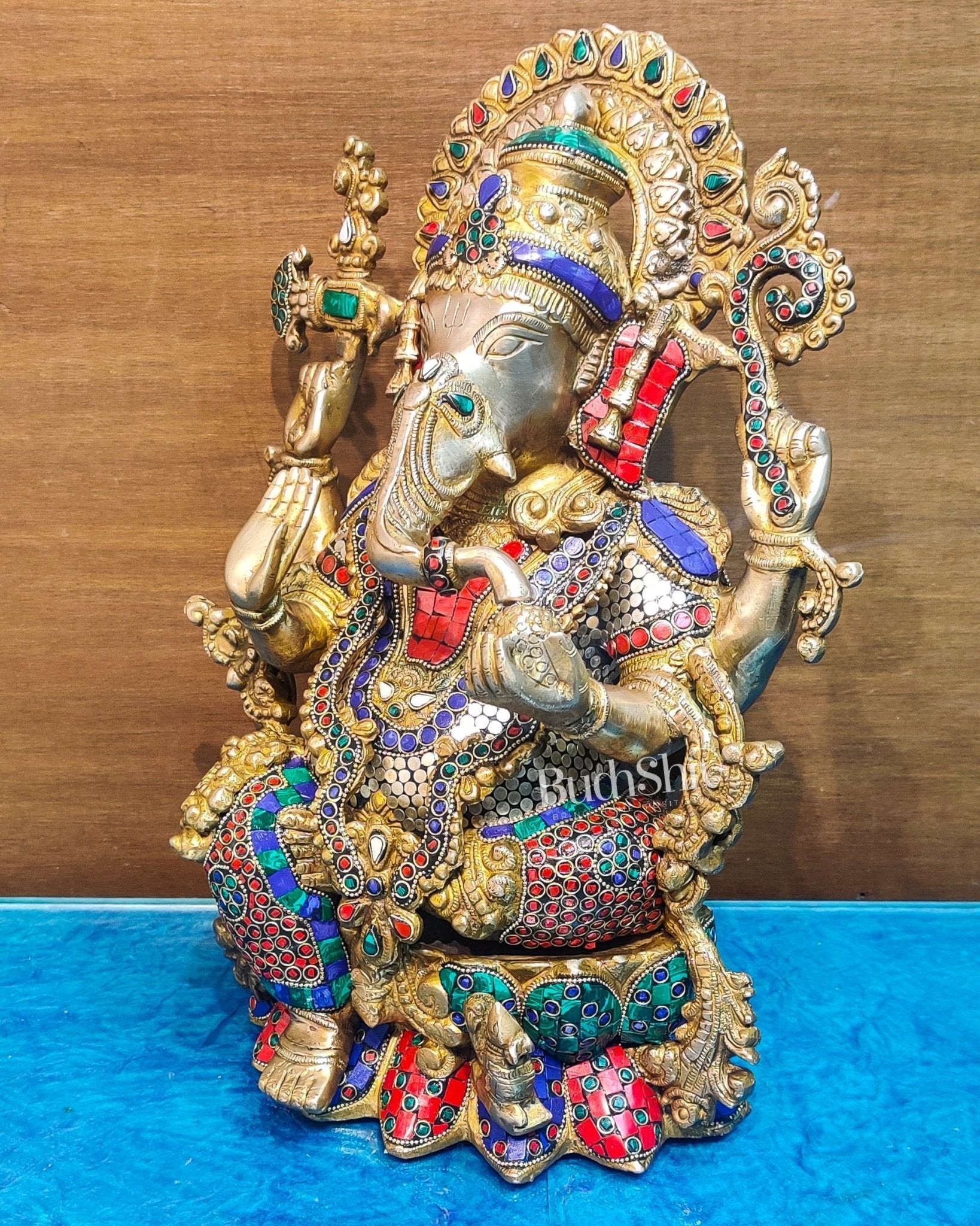 Ganesha Brass Idol Ganapati Brass Idol 16 inch