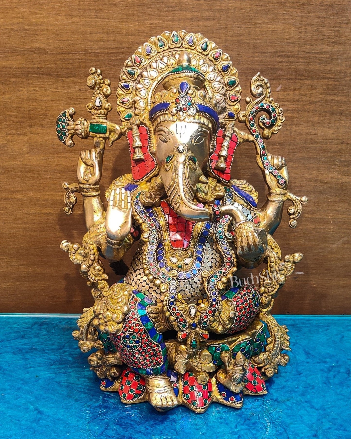 Ganesha Brass Idol Ganapati Brass Idol 16 inch
