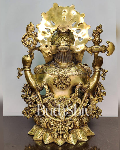 Ganesha Brass Idol Ganapati Brass Idol 16 inches