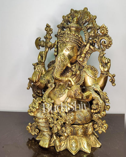 Ganesha Brass Idol Ganapati Brass Idol 16 inches