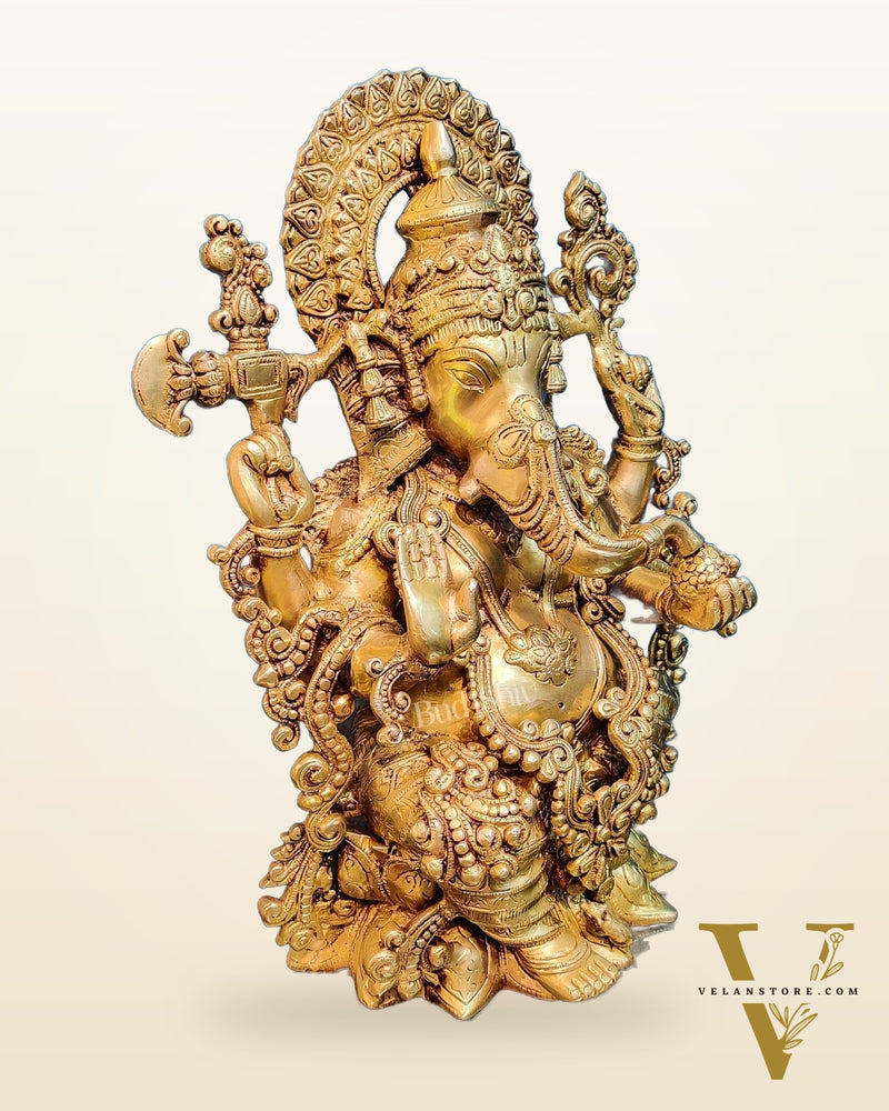 Ganesha Brass Idol with 16 inches