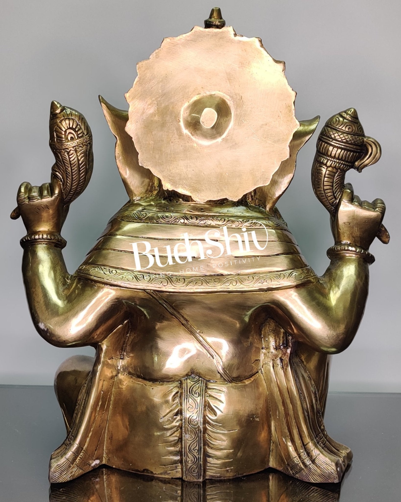 Ganesha Brass Idol with Antique finish 20 inch