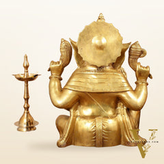 Ganesha Brass Idol with finish 20 inch