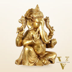 Ganesha Brass Idol with finish 20 inch