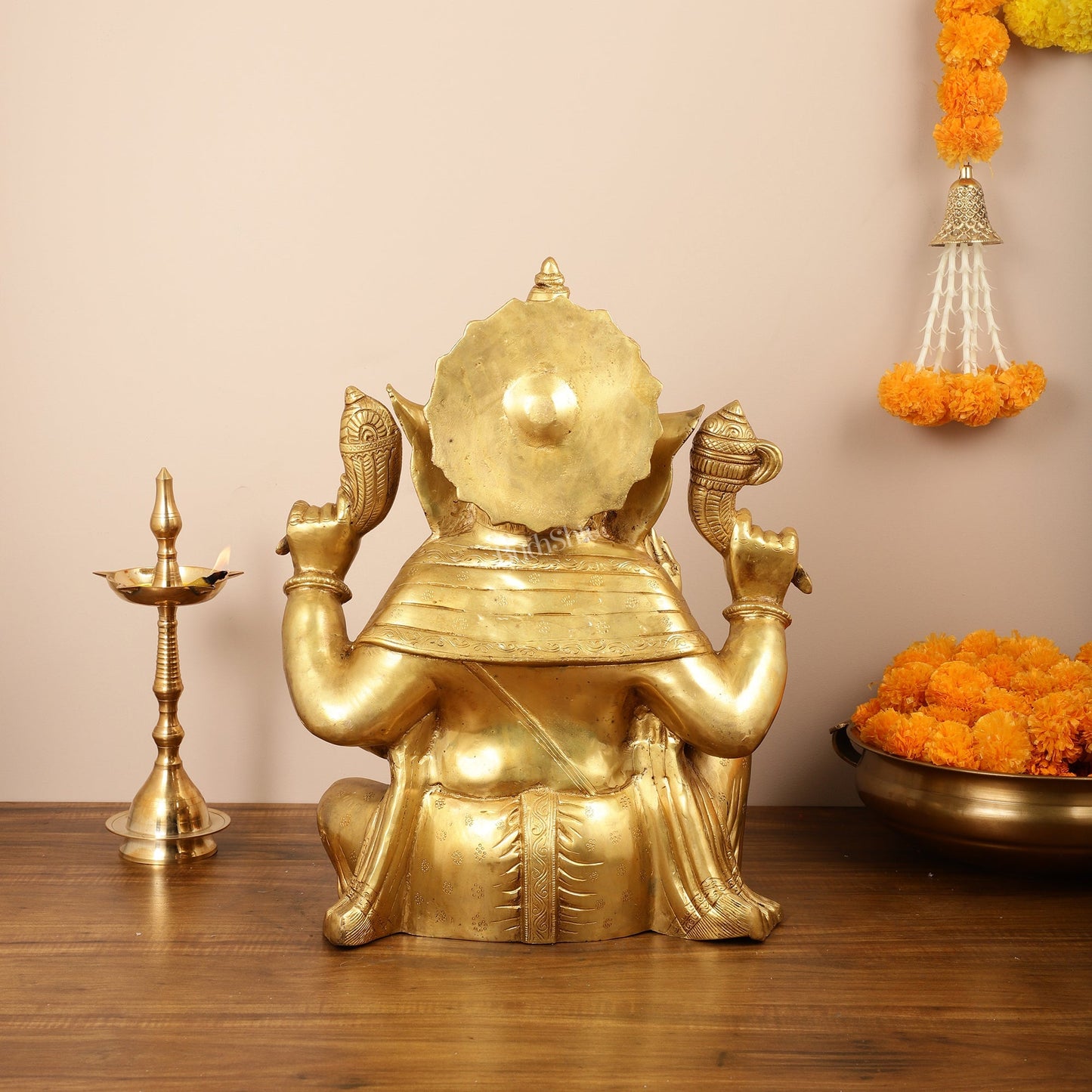 Ganesha Brass Idol with finish 20 inch