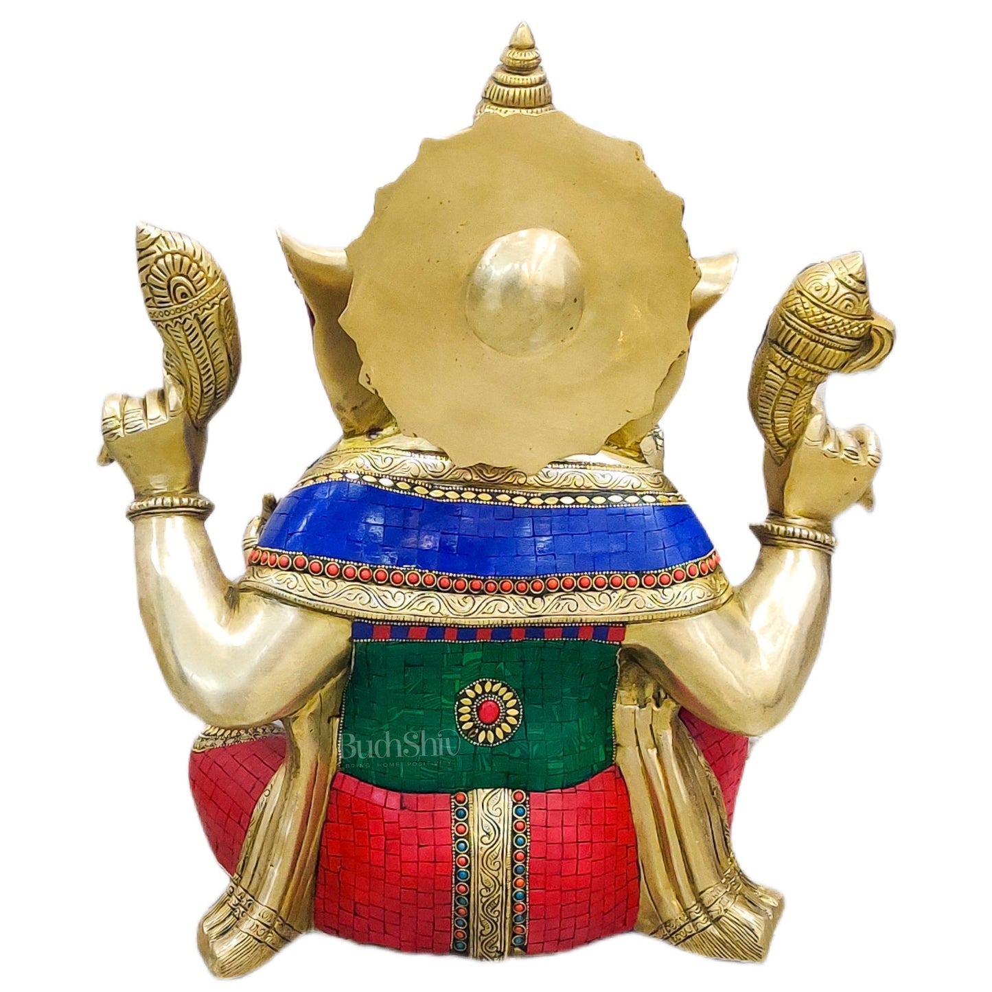 Ganesha Brass Idol with stonework