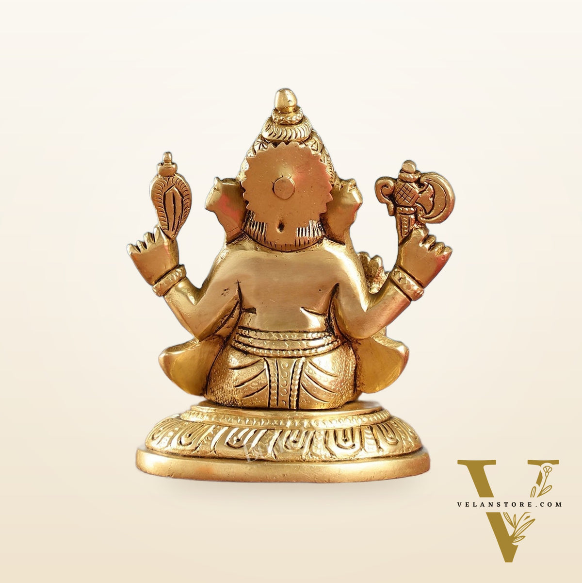 Ganesha brass murti 4.5 inch