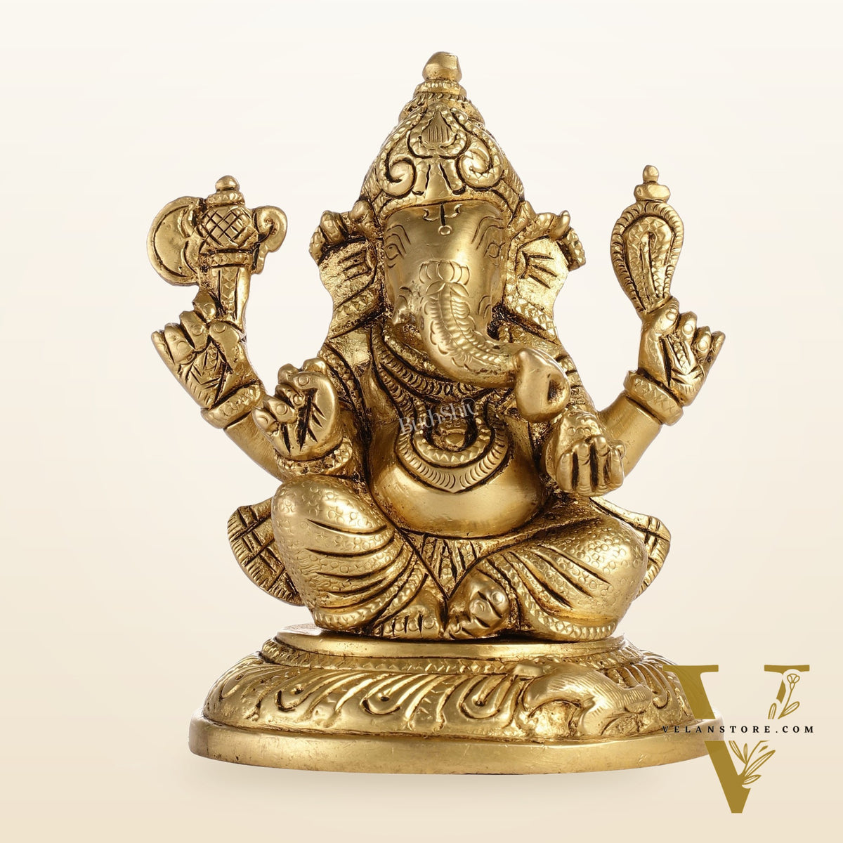 Ganesha brass murti 4.5 inch