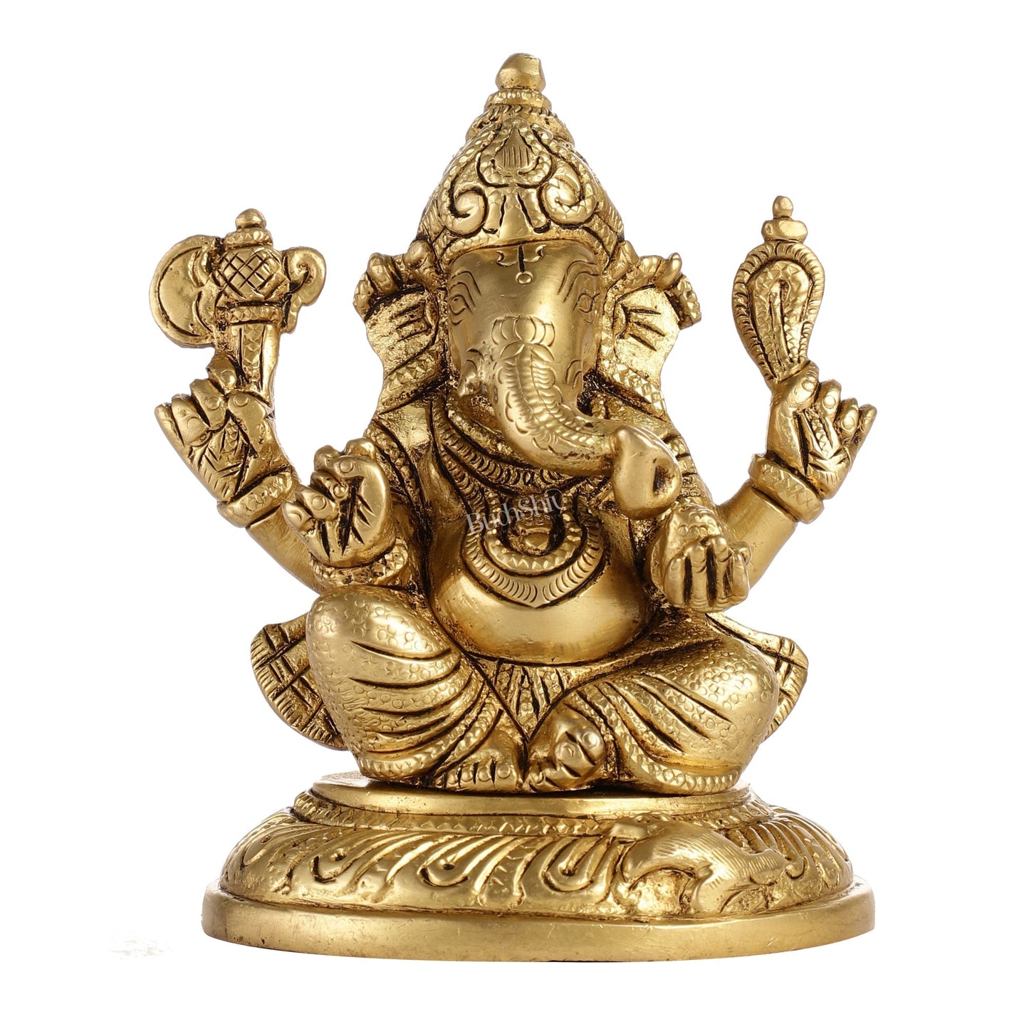Ganesha brass murti 4.5 inch