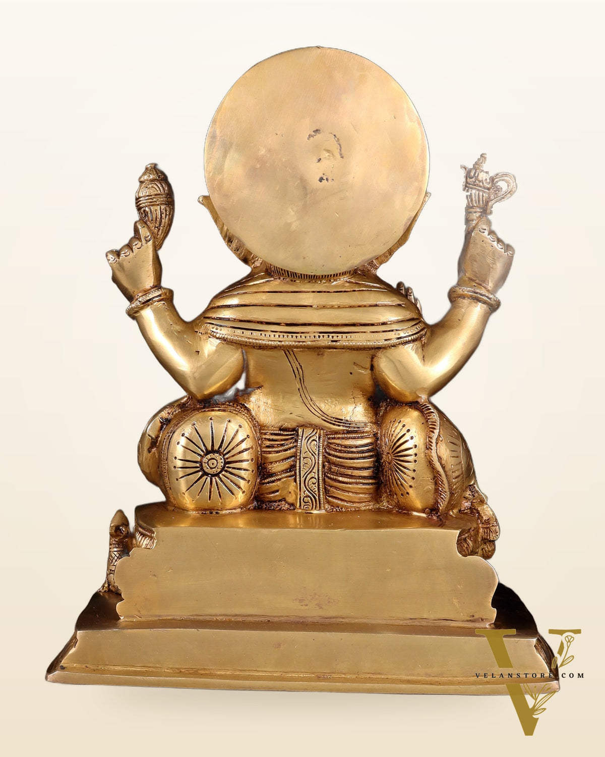 Ganesha Brass statue 13 inch enhanced carvings